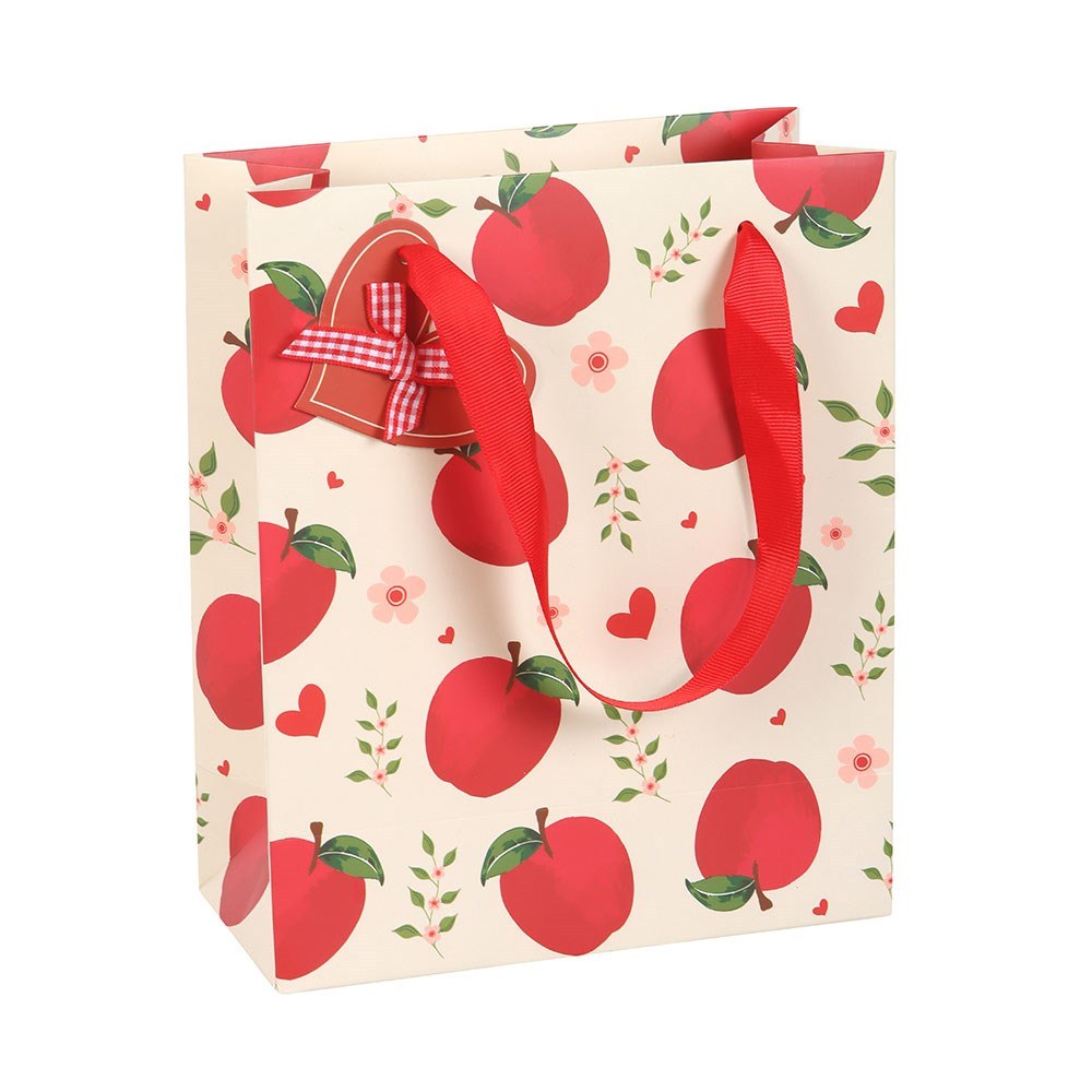 Something Different - 23cm Medium Apple Print Gift Bag - Multicolours